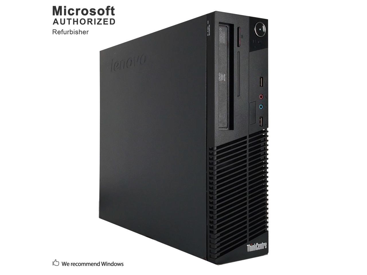 Certified Refurbished 2018 Lenovo ThinkCenter M72E SFF Intel Pentium G620 2.60GHz, 8GB DDR3, Brand New 360GB SSD, DVD, WIFI, Bluetooth 4.0,, VGA, DVI, Windows 10 Home 64 Bits