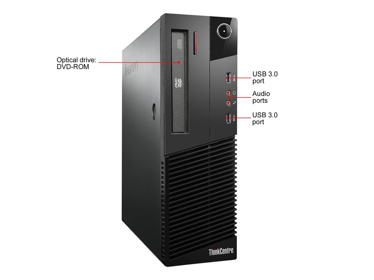 Certified Refurbished 2018 Lenovo ThinkCenter M93P SFF Intel i5 4570 3.20GHz, 8GB DDR3, Brand New 240GB SSD, DVD, WIFI, BT 4.0, HDMI, USB 3.0, VGA, DP Port, Windows 10 Professional 64 Bits