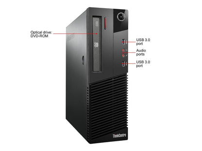 Certified Refurbished 2018 Lenovo ThinkCenter M93P SFF Intel i5 4570 3.20GHz, 8GB DDR3, Brand New 240GB SSD, DVD, WIFI, BT 4.0, HDMI, USB 3.0, VGA, DP Port, Windows 10 Professional 64 Bits