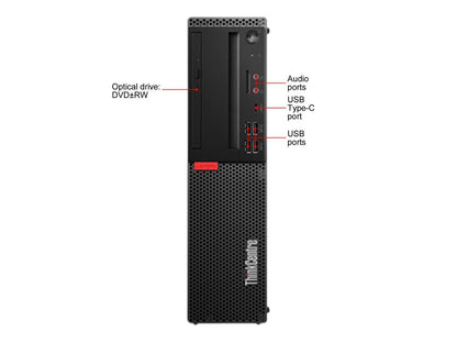 Lenovo Desktop Computer ThinkCentre M920 (10SJ000LUS) Intel Core i5 8th Gen 8500 (3.00 GHz) 8 GB DDR4 256 GB SSD Intel UHD Graphics 630 Windows 10 Pro 64-Bit