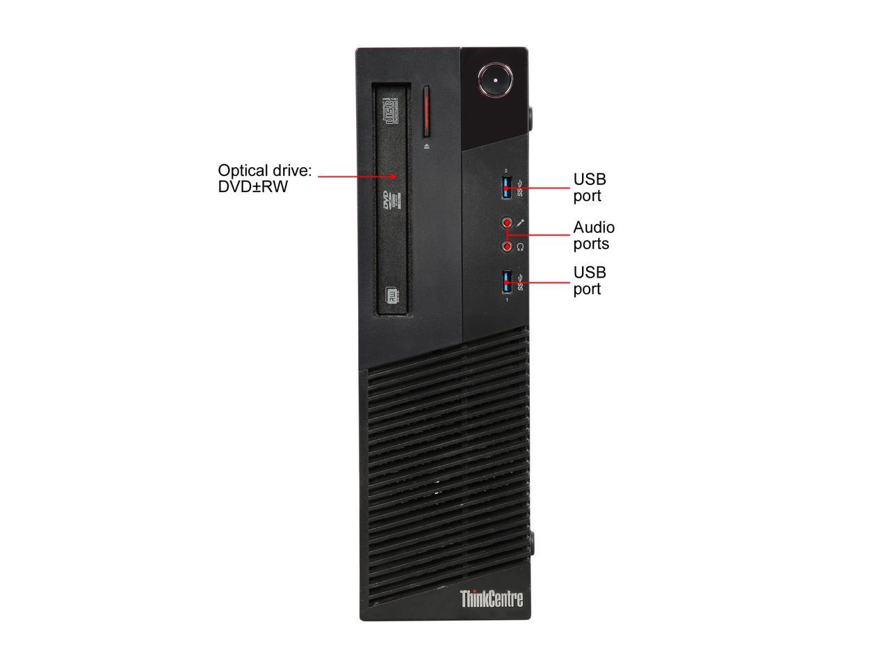 Lenovo Grade A Desktop Computer ThinkCentre M93P Intel Core i5 4th Gen 4570 (3.20 GHz) 16 GB DDR3 240 GB SSD Windows 10 Pro 64-bit