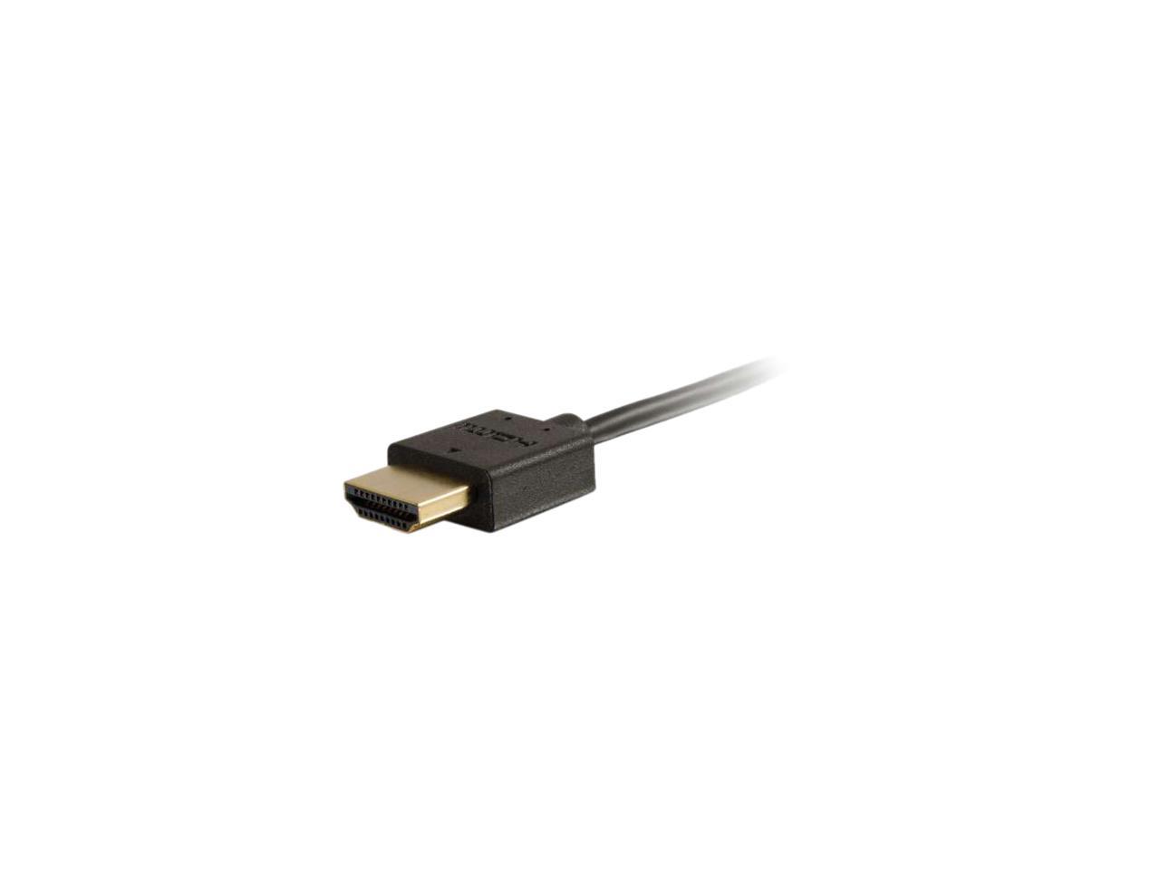 C2G 41361 Ultra Flexible 4K UHD High Speed HDMI Cable (60Hz) with Low Profile Connectors, Black (1 Foot, 0.30 Meters)