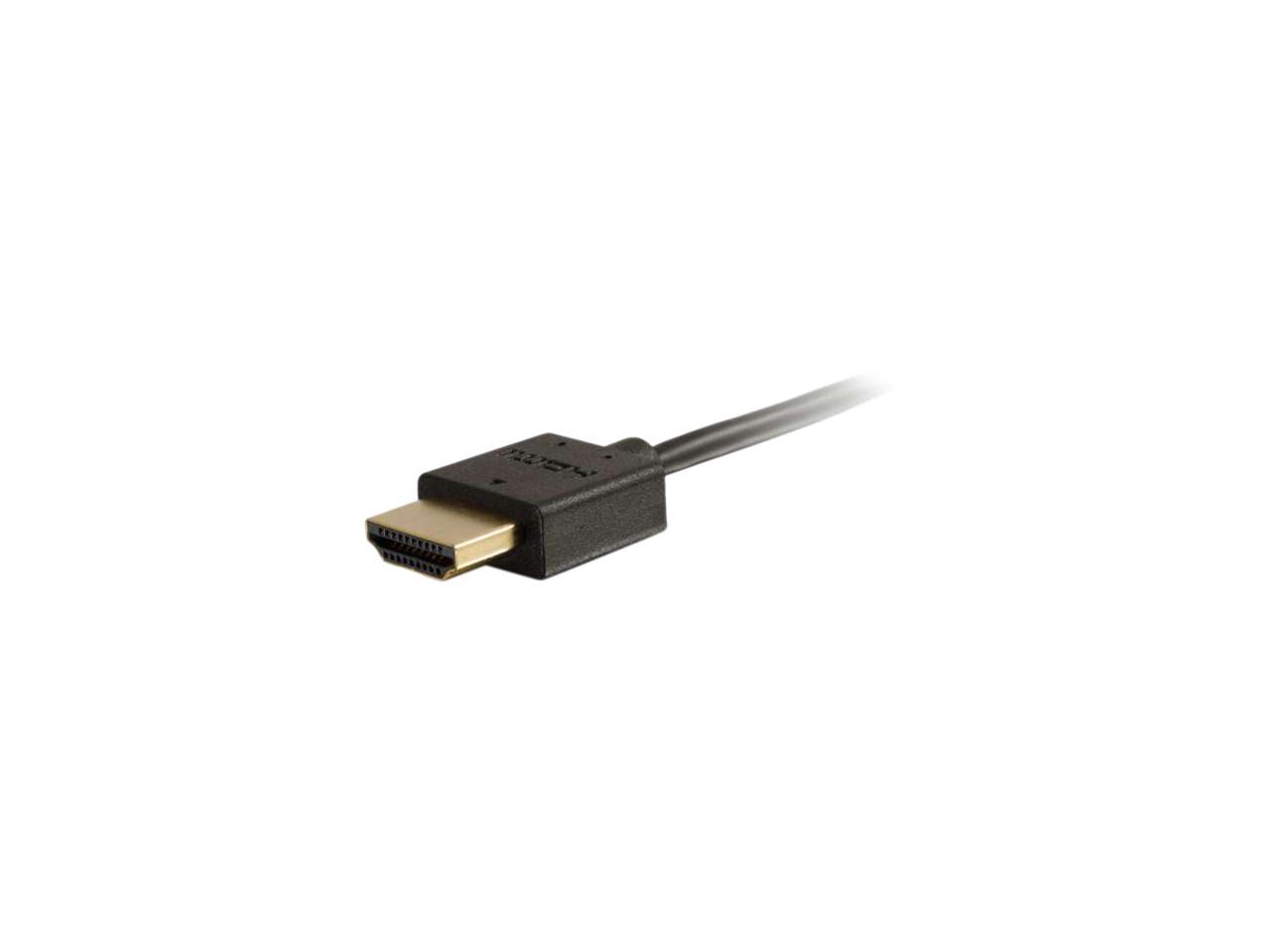 C2G 41363 Ultra Flexible 4K UHD High Speed HDMI Cable (60Hz) with Low Profile Connectors, Black (3 Feet, 0.91 Meters)