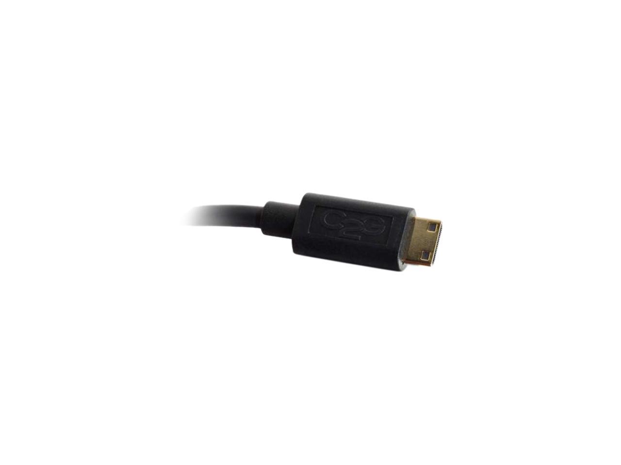 C2G 41356 Mini HDMI Male to HDMI Female Adapter Converter Dongle, Black (8 Inch)