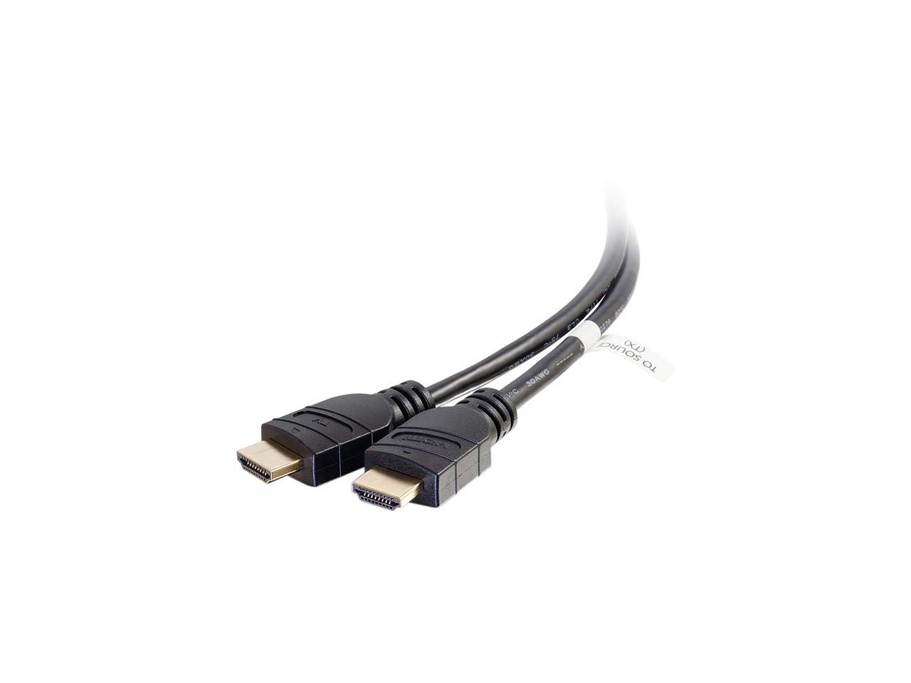 C2G 41412 4K Active High Speed HDMI Cable, 4K 60Hz, In-Wall CL3-Rated, Black (15 Feet, 4.57 Meters)
