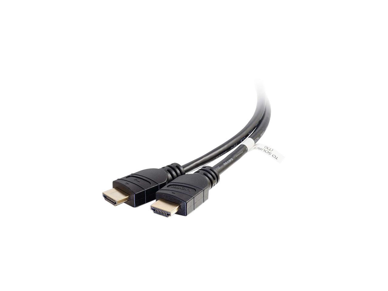 C2G 41413 4K Active High Speed HDMI Cable, 4K 60Hz, In-Wall CL3-Rated, Black (25 Feet, 7.62 Meters)