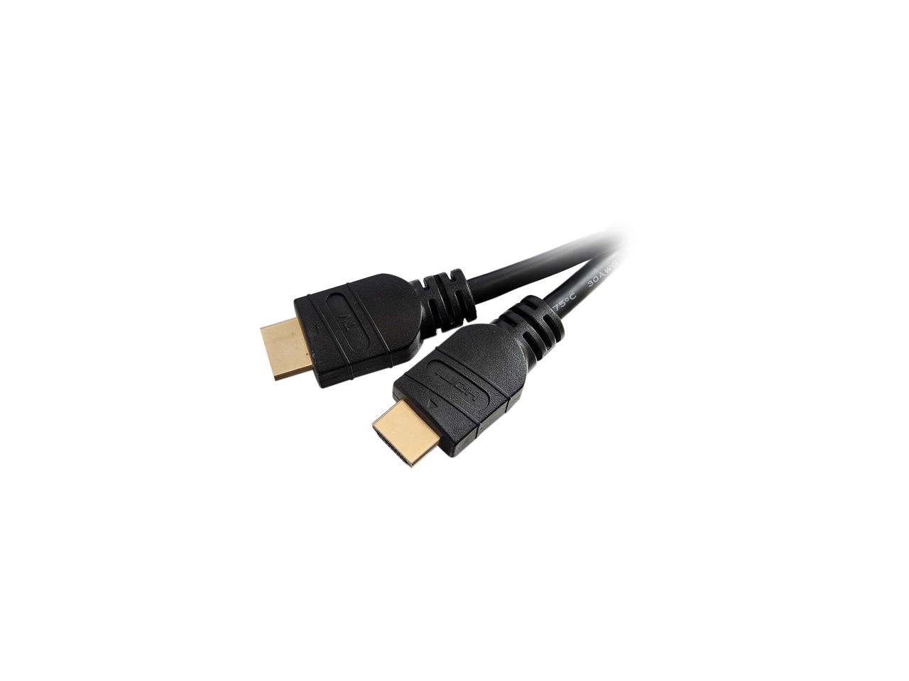 C2G 41413 4K Active High Speed HDMI Cable, 4K 60Hz, In-Wall CL3-Rated, Black (25 Feet, 7.62 Meters)