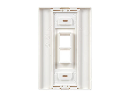 Tripp Lite Single-Gang 2-Port Universal Keystone Wall Plate, Cat5/6/6a, USB, HDMI, DisplayPort, RCA, White (N080-102)