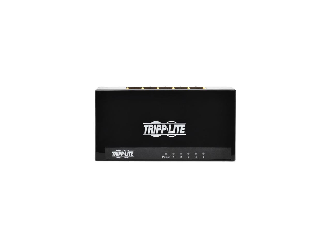 Tripp Lite 5-Port Gigabit Ethernet Switch, Desktop, Unmanaged Network Switch, 10/100/1000 Mbps, RJ45, Plastic Housing (NG5P)