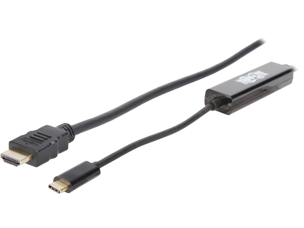 Tripp Lite USB C to HDMI Adapter Converter Cable UHD 4K Type C to HDMI 3ft (U444-003-H)