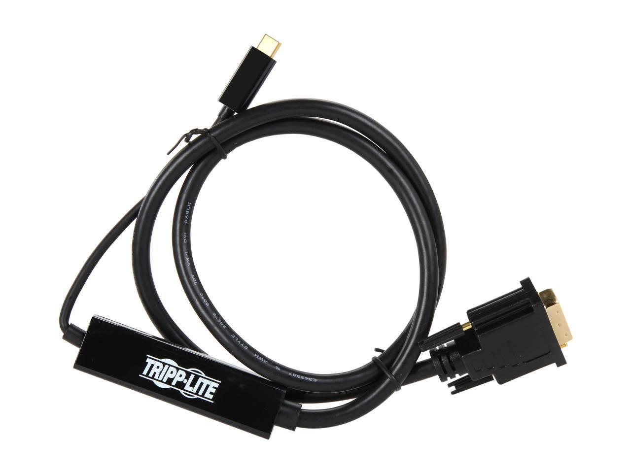Tripp Lite USB C to DVI Adapter Converter Cable 1080p Type C to DVI 3ft (U444-003-D)