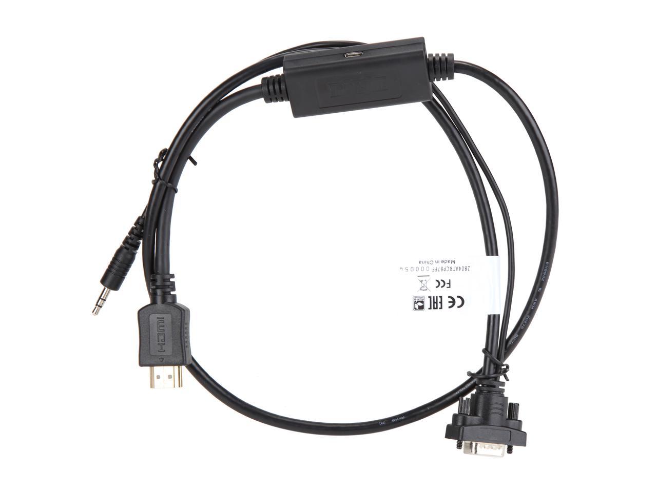 Tripp Lite HDMI to VGA Adapter Converter Cable Active + 3.5mm M/M 1080p 3 ft. (P566-003-VGA-A)