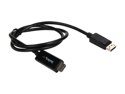 StarTech.com DP2HDMM1MB DisplayPort to HDMI converter cable - 3 ft (1m) - DP to HDMI Adapter with Built-in Cable - (M / M) Ultra HD 4K