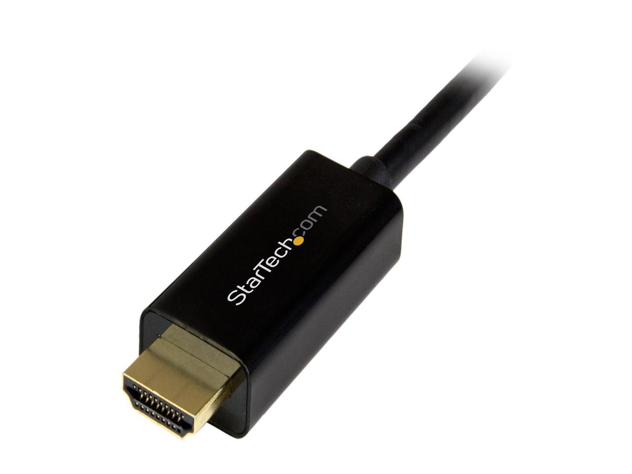 StarTech.com DP2HDMM5MB 16 ft. Black 1 x DisplayPort male to 1 x HDMI 19pin male DisplayPort to HDMI Converter Cable - 4K Male to Male