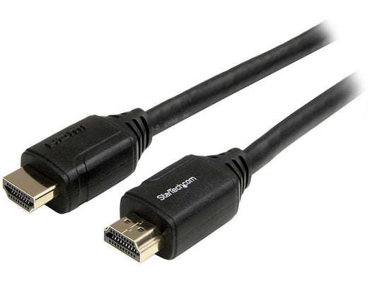 StarTech HDMM1MP 1m 3 ft Premium High Speed HDMI Cable with Ethernet - 4K 60Hz - Premium Certified HDMI Cable - HDMI 2.0 - 30AWG