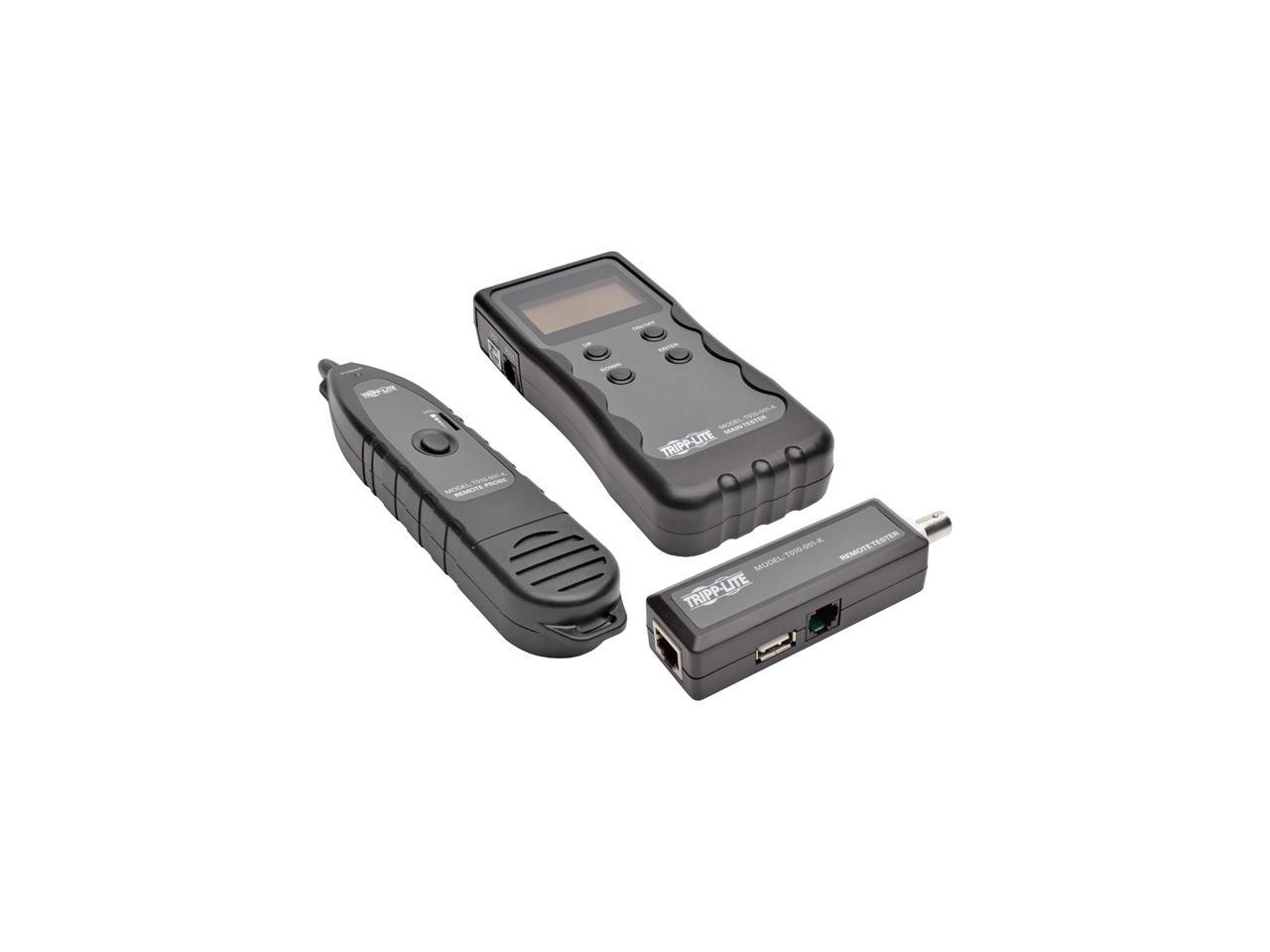 Tripp Lite Multi-Function Cable Tester with Wire Tracker for RJ45, RJ11, BNC, USB (T010-001-K)
