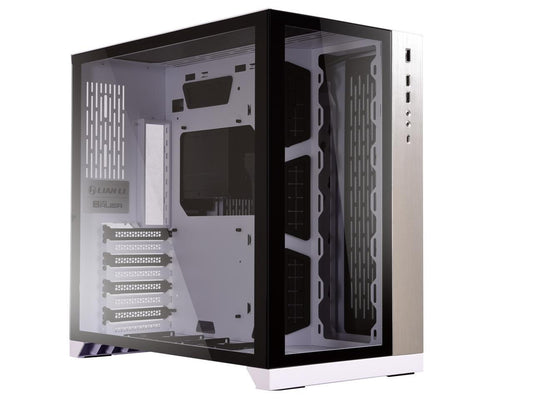 LIAN LI PC-O11 Dynamic White Tempered Glass on the Front and Left Sides, Chassis Body SECC ATX Mid Tower Gaming Computer Case - PC-O11DW
