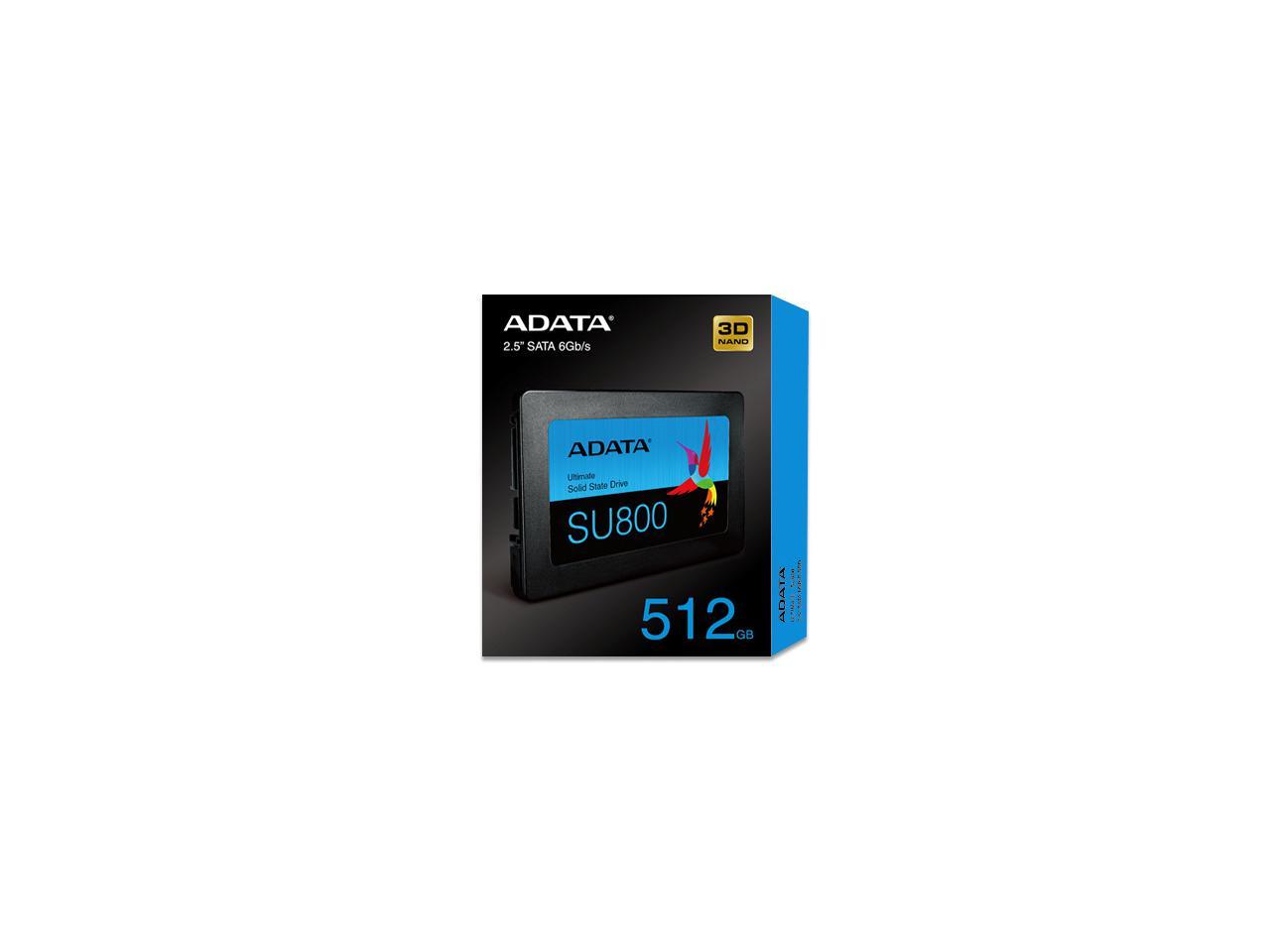ADATA Ultimate SU800 512GB 3D NAND 2.5 Inch SATA-III Internal Solid State Drive (ASU800SS-512GT-C)