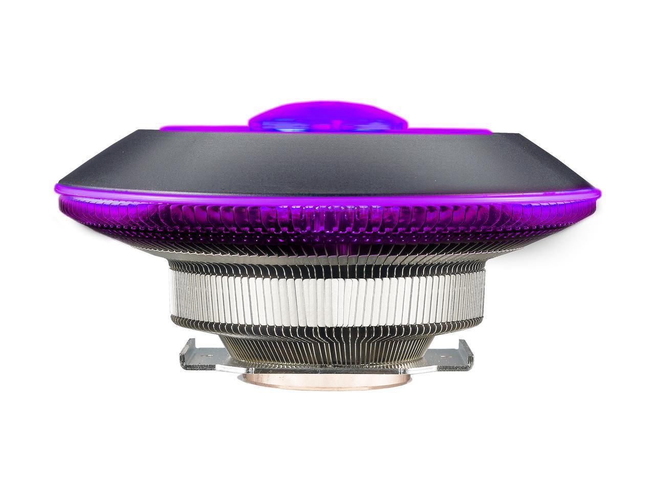 Cooler Master MasterAir G100M RGB Top Down Low Profile Mini ITX CPU Air Cooler, Copper Heat Column Base, Aluminum Fins, 92mm RGB Ring Fan, RGB Lighting for AMD Ryzen/Intel LGA1200/1151
