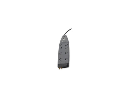 Belkin BLKBE10823006 Surge Protector Coaxial 8 Outlets 6 ft. Cord 3550 Joules Gray