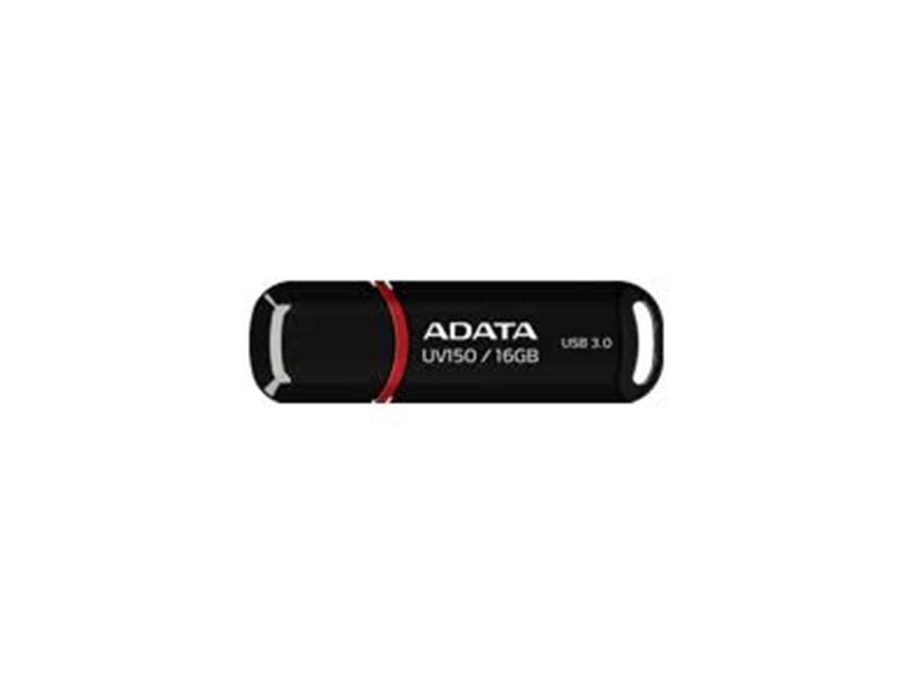 ADATA 16GB UV150 Snap-on Cap USB 3.0 Flash Drive (AUV150-16G-RBK)