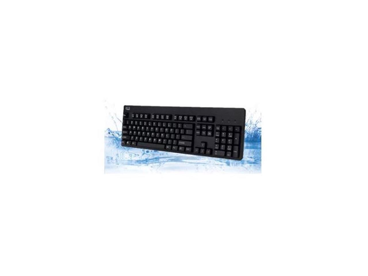 Adesso Ip67 Rated Waterproof, Antimicrobial Multimedia Usb Keyboard With 2X Pri