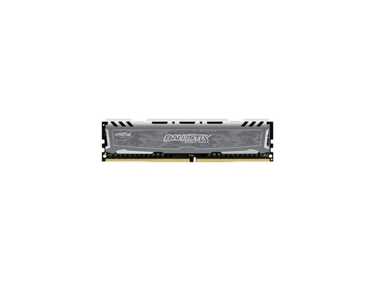 Crucial BLS8G4D32AESBK 8GB Ballistix Sport LT DDR4 - 3200 MT UDIMM Unbuffered 288-Pin Memory - Gray