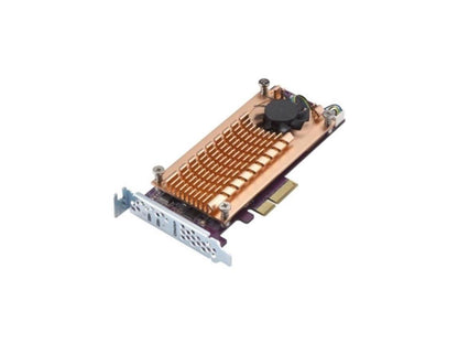 QNAP QM2-2S-220A Dual M.2 22110/2280 SATA SSD Expansion Card (PCIe Gen2 X2), Low-Profile Bracket Pre-Loaded, Low-Profile Flat and Full-Height are Bundled