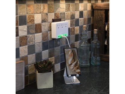 CyberPower Professional P3WUH 3-Outlet Surge Suppressor/Protector - 3 x NEMA 5-15R, 4 x USB - 120 V Input