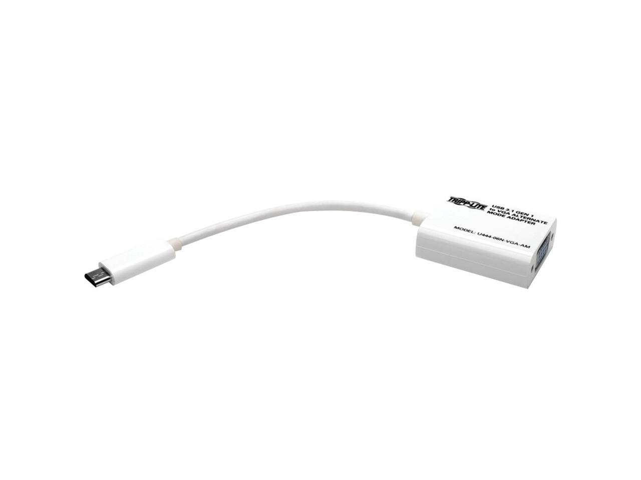 Tripp Lite USB C to VGA Video Adapter Converter 1080p USB Type C to VGA (U444-06N-VGA-AM)