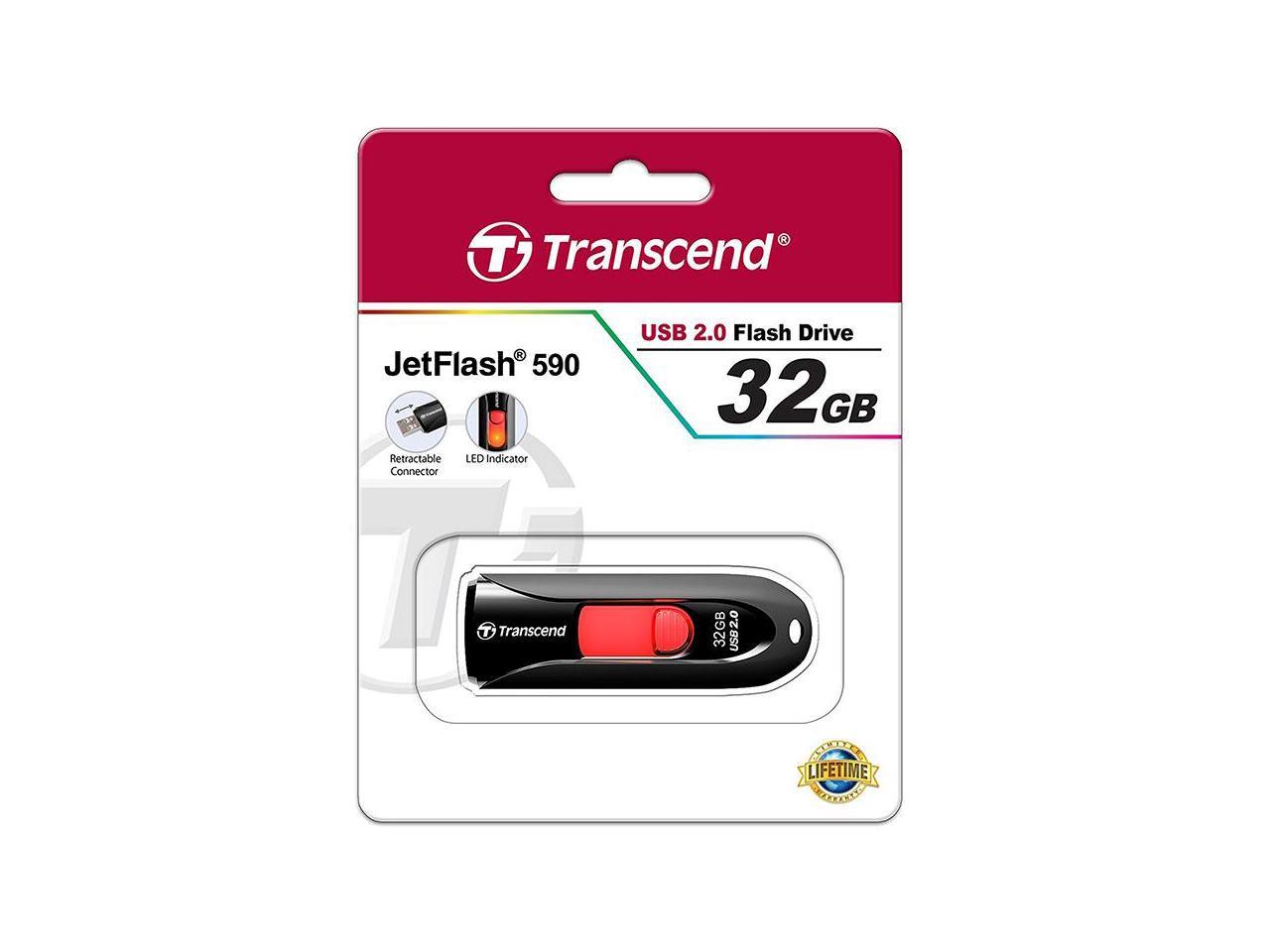 Transcend JetFlash 590 32GB USB 2.0 Flash Drive Model TS32GJF590K