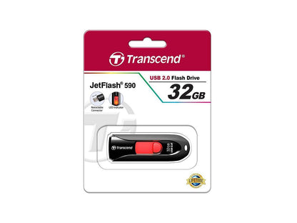Transcend JetFlash 590 32GB USB 2.0 Flash Drive Model TS32GJF590K
