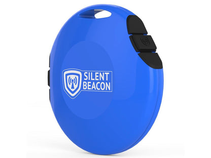 Silent Beacon Panic Button Safety Device: App-Enabled Bluetooth GPS Location Tracker & 2-Way Phone Calls, Speaker & Microphone, Custom Alerts, Rechargeable USB, Key Finder Wearable - NO fees