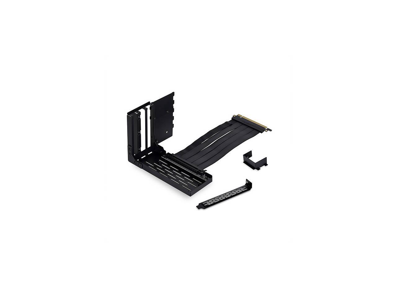 Lian-Li O11DE-1X Vertical Graphics Card Holder for O11 Dynamic EVO Black , PCI-E 4.0 Riser Cable Included ---O11DE-1X