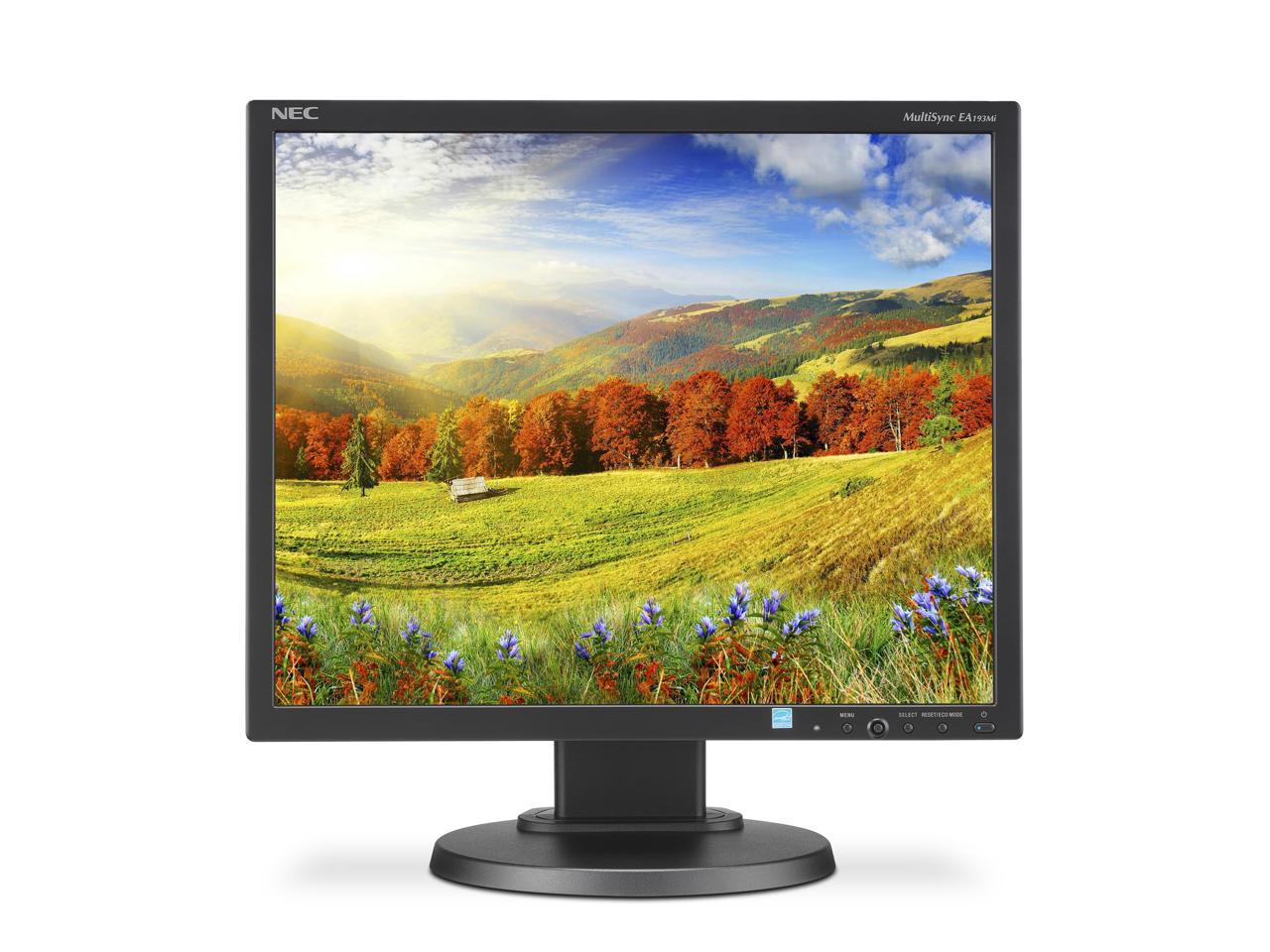 NEC Display MultiSync EA193MI-BK 19" Professional IPS Integrated Speaker 1280 x 1024 5:4 Monitor with 6ms response rate, 1000:1 contrast, DisplayPort, DVI-D, VGA