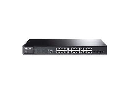 TP-Link 24 Port Gigabit Switch | L2 Managed w/Console Port | 4 SFP Slots | Lifetime Protection | Support L2/L3/L4 QoS, IGMP and Link Aggregation | IPv6 and Static Routing (T2600G-28TS)