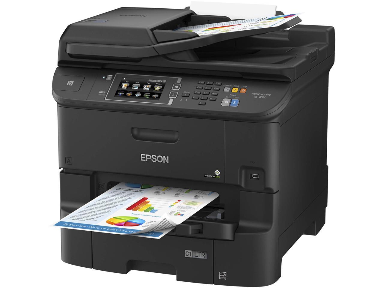 Epson WorkForce Pro WF-6530 (C11CD48201) Up to 24 ppm 4800 x 1200 dpi USB/Ethernet/Wireless/NFC Duplex All-in-One Inkjet Printer