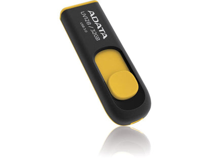 ADATA DashDrive Series UV128 32GB USB 3.0 Flash Drive, Black/yellow(AUV128-32G-RBY)