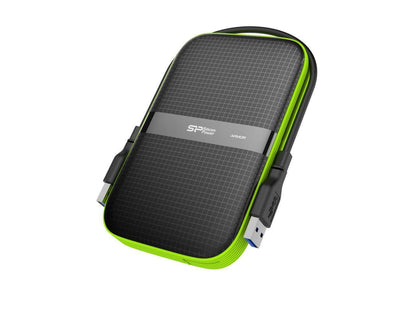 Silicon Power 4TB Armor A60 IPX4 Water-resistant and Shockproof Portable Hard Drive USB 3.1 Gen1 Model SP040TBPHDA60S3K Black