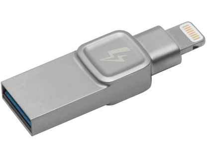 Kingston - C-USB3L-SR32G-EN - Kingston DataTraveler Bolt Duo - 32 GB - Lightning, USB 3.1 Type A - Silver - 1