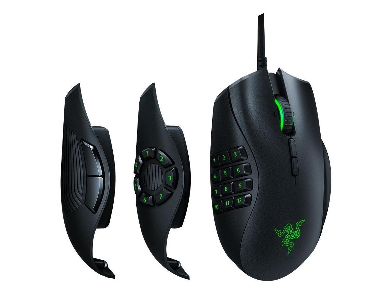 Razer Naga Trinity MOBA / MMO Gaming Mouse - 16,000 DPI 5G Optical Sensor