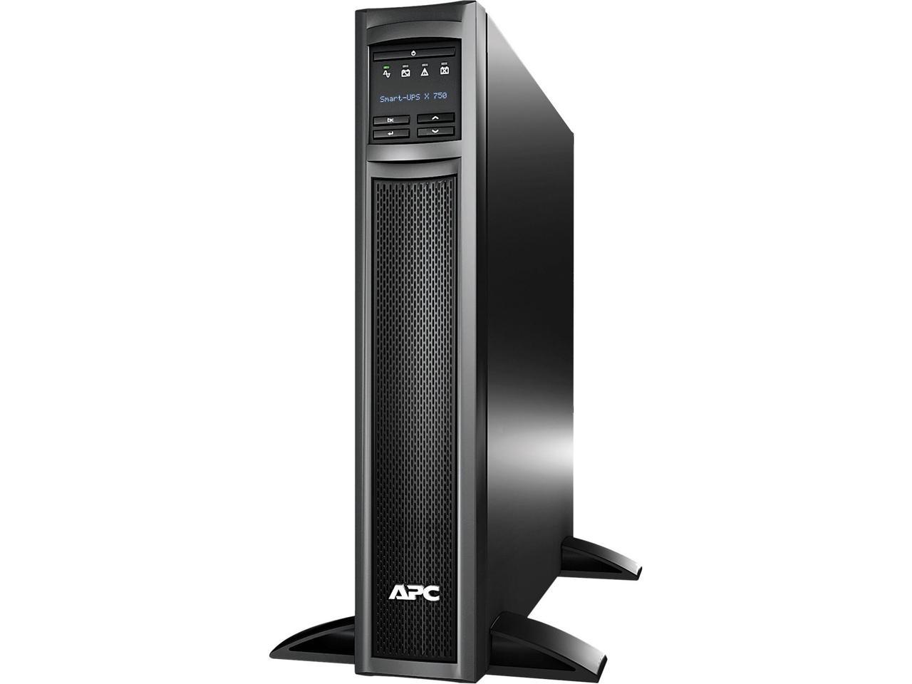 APC SMX750NC Smart-Ups X 750Va Tower/Rack - Ups (Rack-Mountable / External) - Ac 120 V - 600 Watt - 750 Va - Ethernet 10/100, Usb - Output Connectors: 8 - 2U - Black - With Apc Ups Network Management