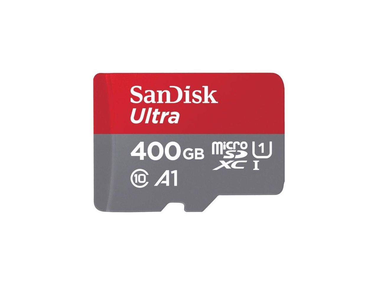 SanDisk - SDSQUAR-400G-AN6MA - SanDisk Ultra 400 GB Class 10/UHS-I (U1) microSDXC - 100 MB/s Read - 10 Year Warranty