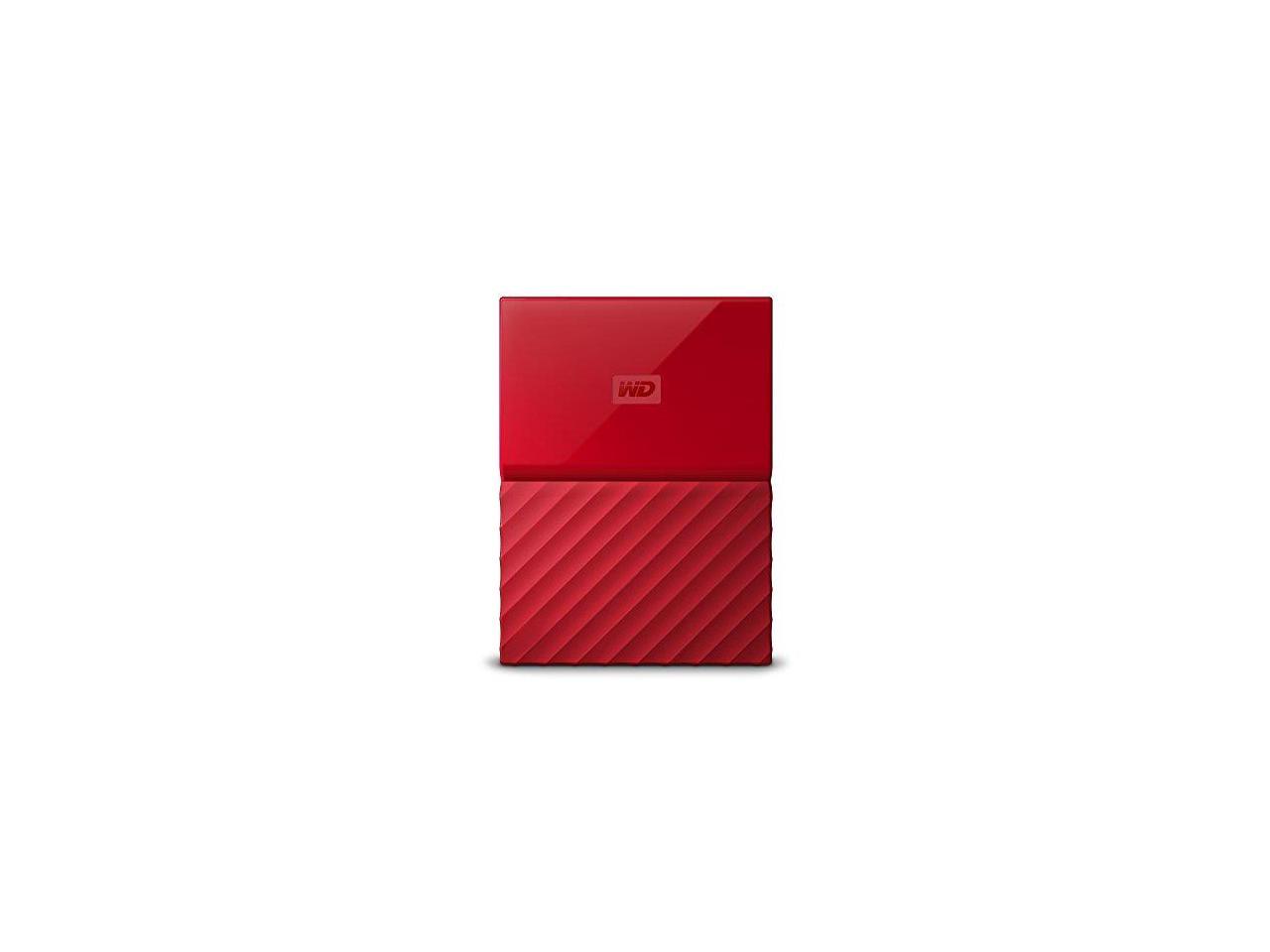 WD 2TB My Passport Portable Hard Drive USB 3.0 Model WDBS4B0020BRD-WESN Red