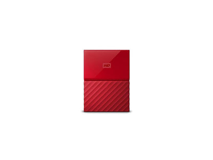 WD 2TB My Passport Portable Hard Drive USB 3.0 Model WDBS4B0020BRD-WESN Red