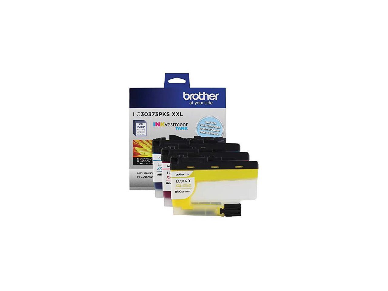 Brother LC30373PKS INKvestment Tank Super High Yield 3 Pack of Color Ink (C/M/Y) Cyan/Magenta/Yellow