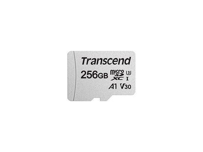 Transcend 256GB 300S microSDXC CL10 V30 A1 Memory Card with SD Adapter