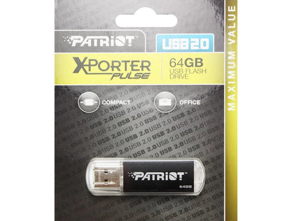Patriot, LLC XPORTER PULSE USB 2.0 FLASH DRIVE PSF64GXPPBUSB