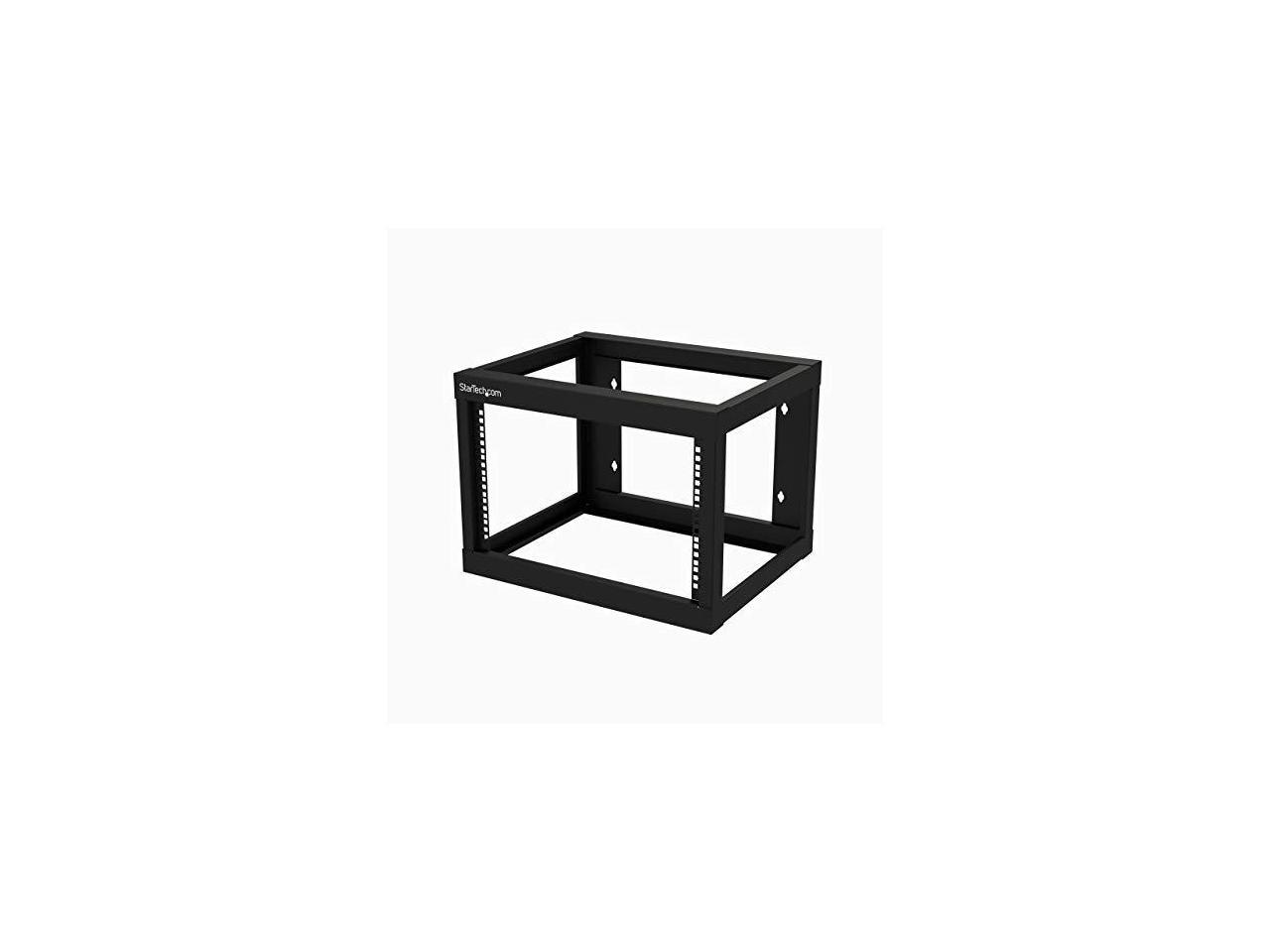 StarTech 6U Open Frame 2 Post Wall-mount Rack Steel Black RK619WALLO