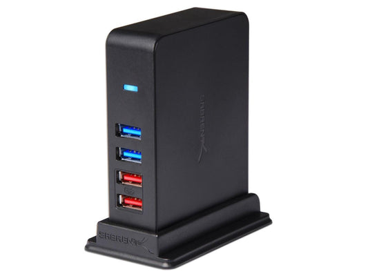 Sabrent 7 Port USB 2.0 HUB + 2 Charging Ports w/ 12V/4A Power Adapter HB-U930
